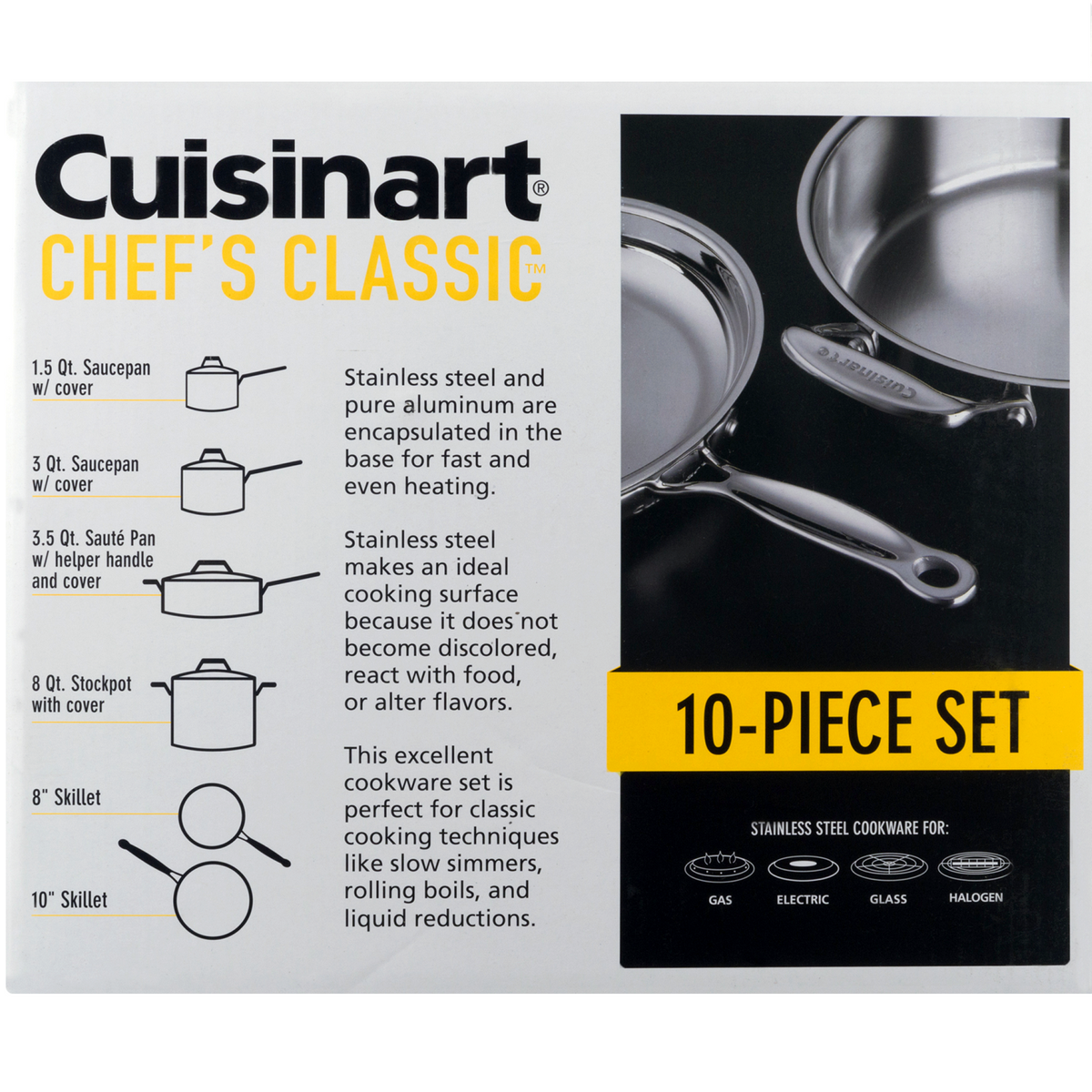 Cuisinart Chef's Classic Stainless Cookware - 10 Piece, 10.0 PIECE(S)