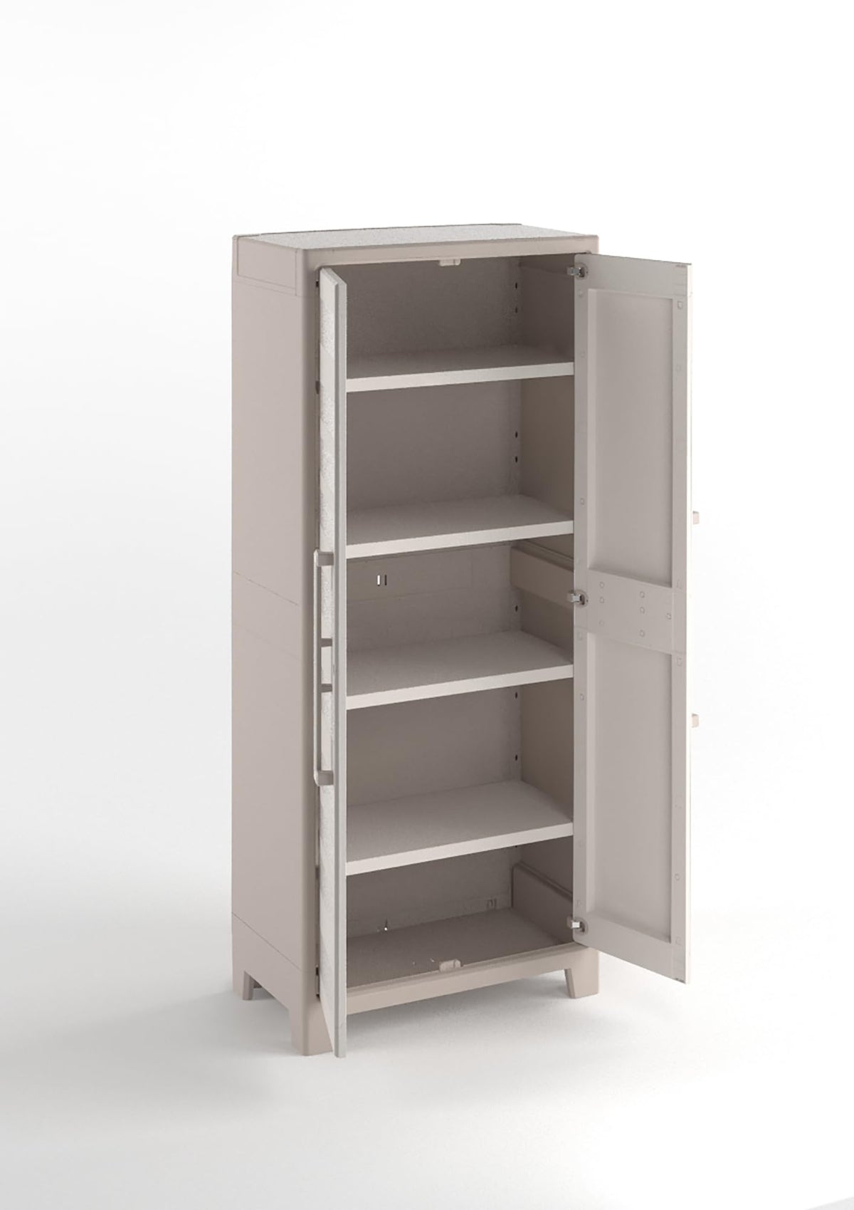 Keter Gulliver High Indoor Garage Utility Multi Purpose Cabinet - Beige/Sand