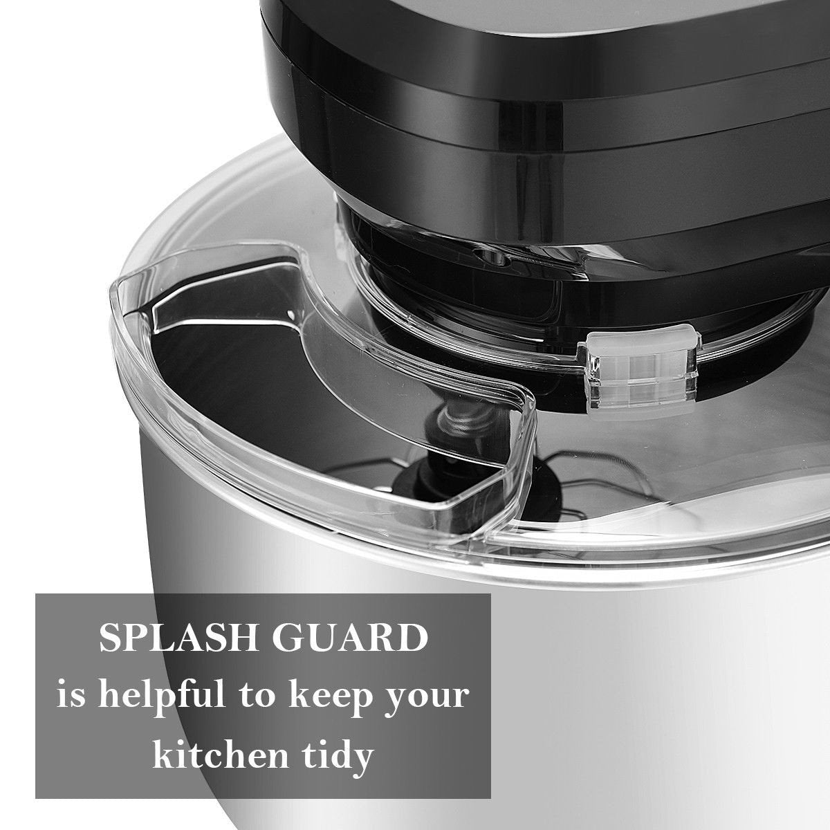 6 Speed 7.5 Qt Tilt-Head Stainless Steel Electric Food Stand Mixer