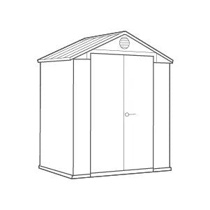 Darwin Shed 6x4ft Double Door - Green