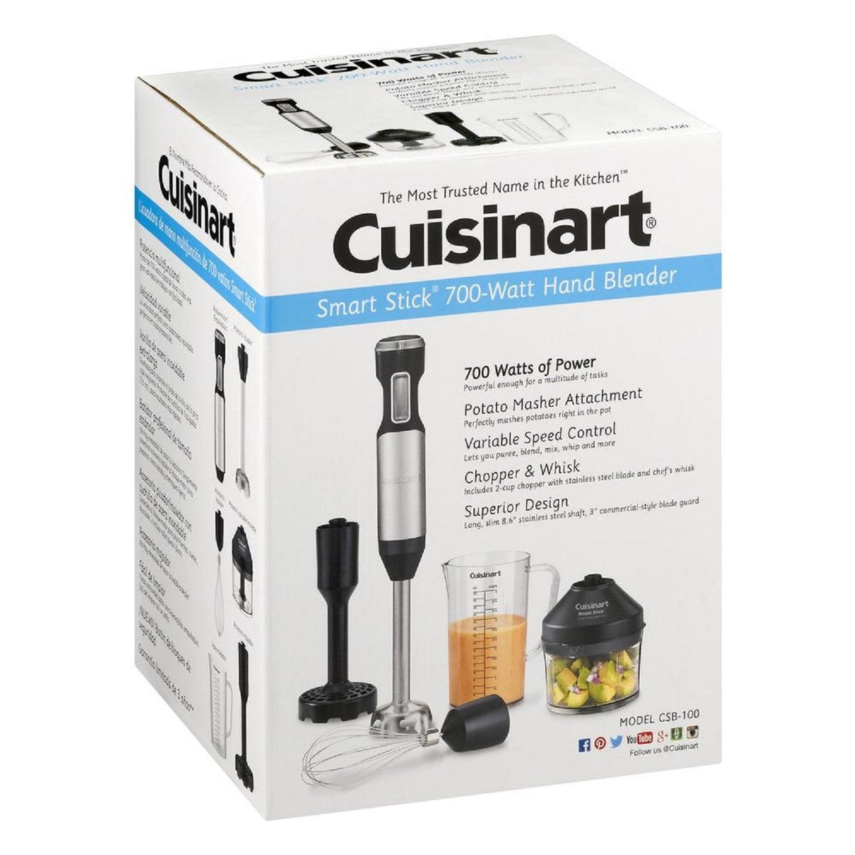 Cuisinart Smart Stick Variable Speed Hand Blender with Potato Masher