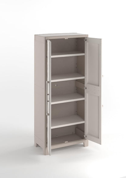 Keter Gulliver High Indoor Garage Utility Multi Purpose Cabinet - Beige/Sand