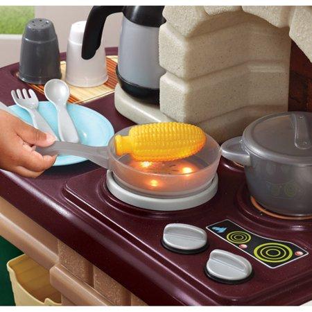 Home Kitchen Kitchen Play Set with Toy Coffee Maker and Play Food Accessories