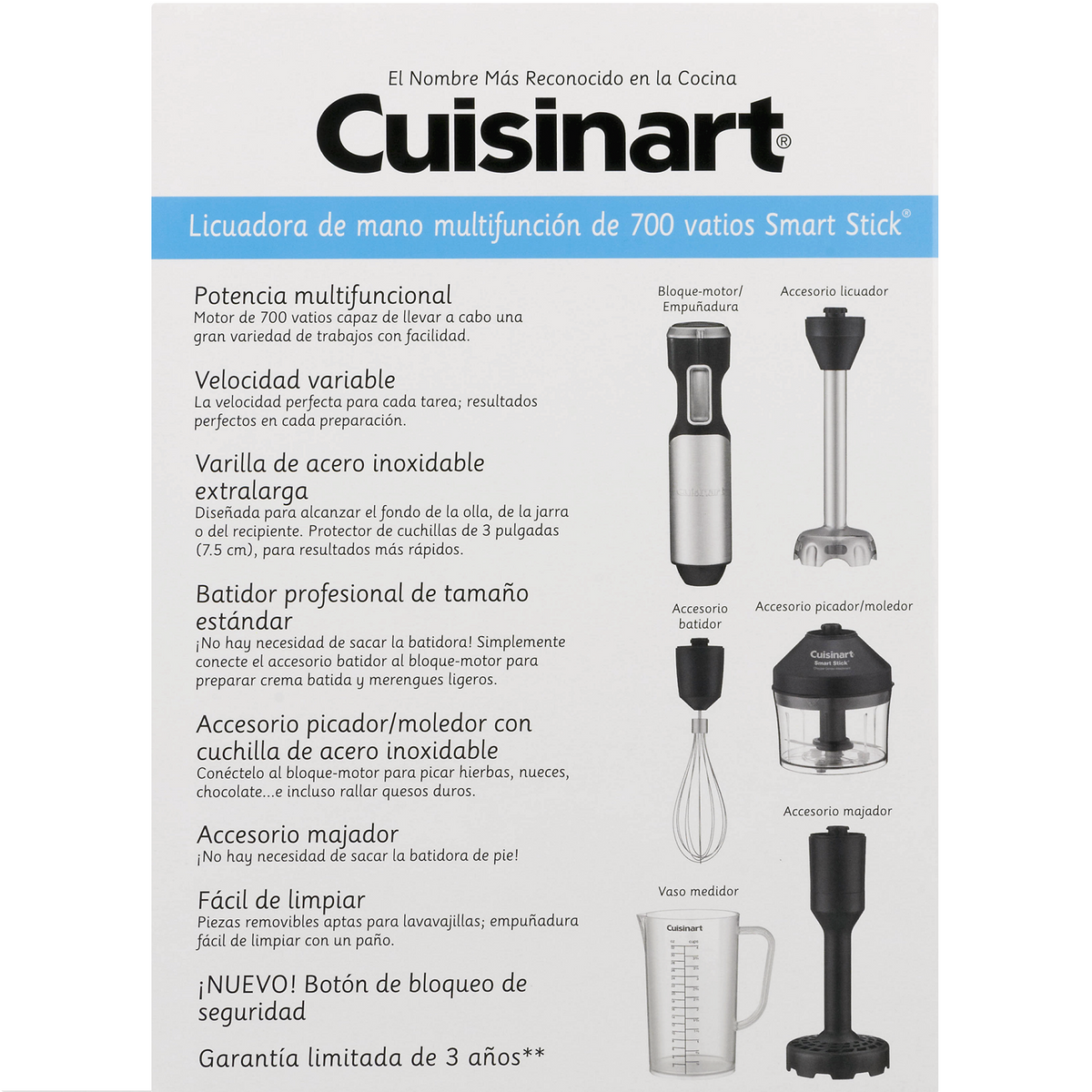Cuisinart Smart Stick Variable Speed Hand Blender with Potato Masher