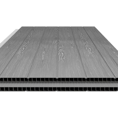 Pro Grade 4ft x 6ft Premium Plastic Garden Shed - Grey Wood Touch Texture